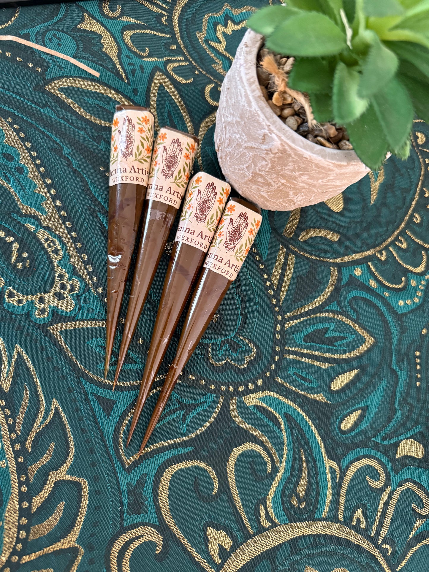 Henna Cones for Body Art - Set of 4