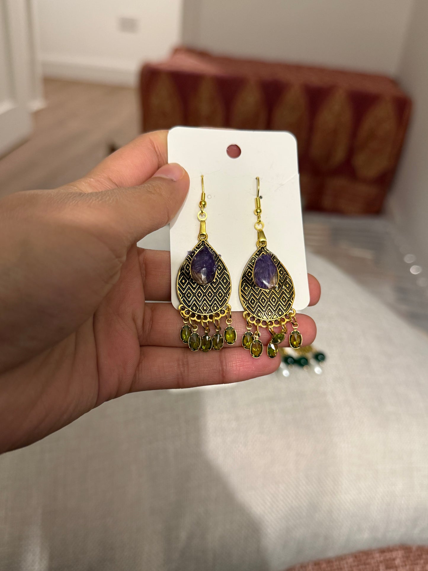 Preserved Lavender and Jade Danglings