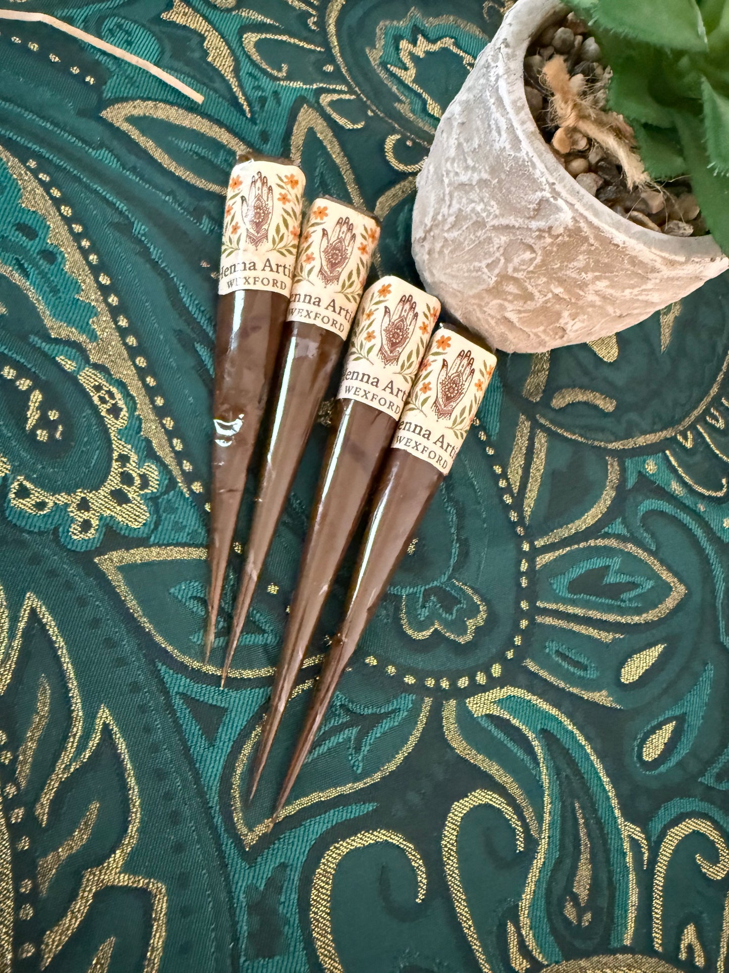 Henna Cones for Body Art - Set of 4