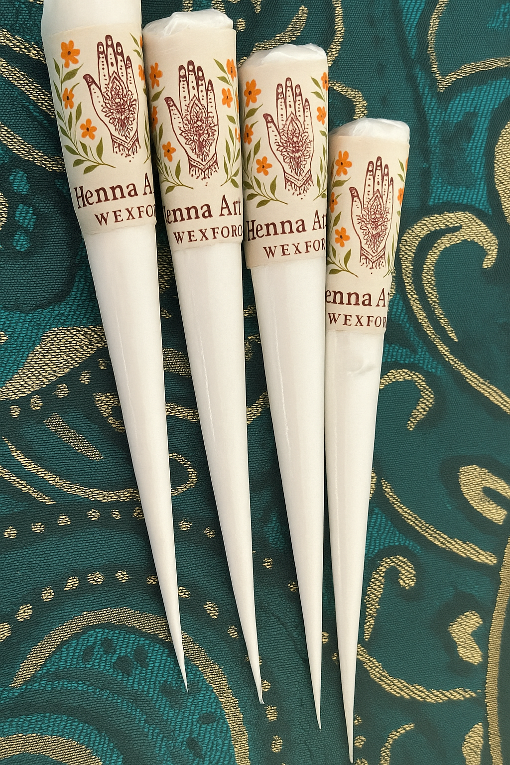 Henna Cones for Body Art - Set of 4