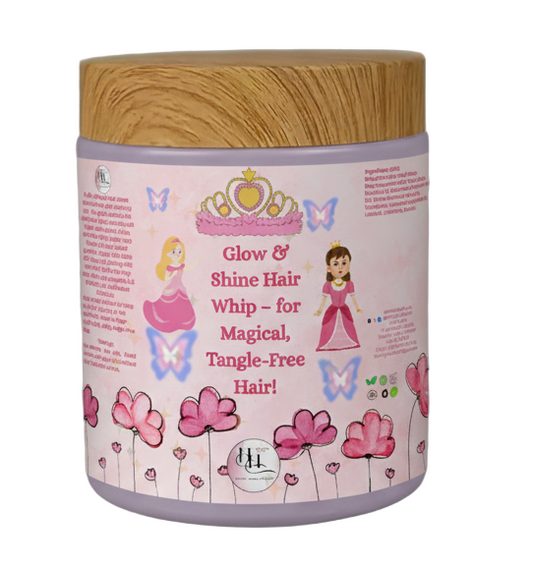 Glow & Shine Whip- for magical, tangle-free hair.