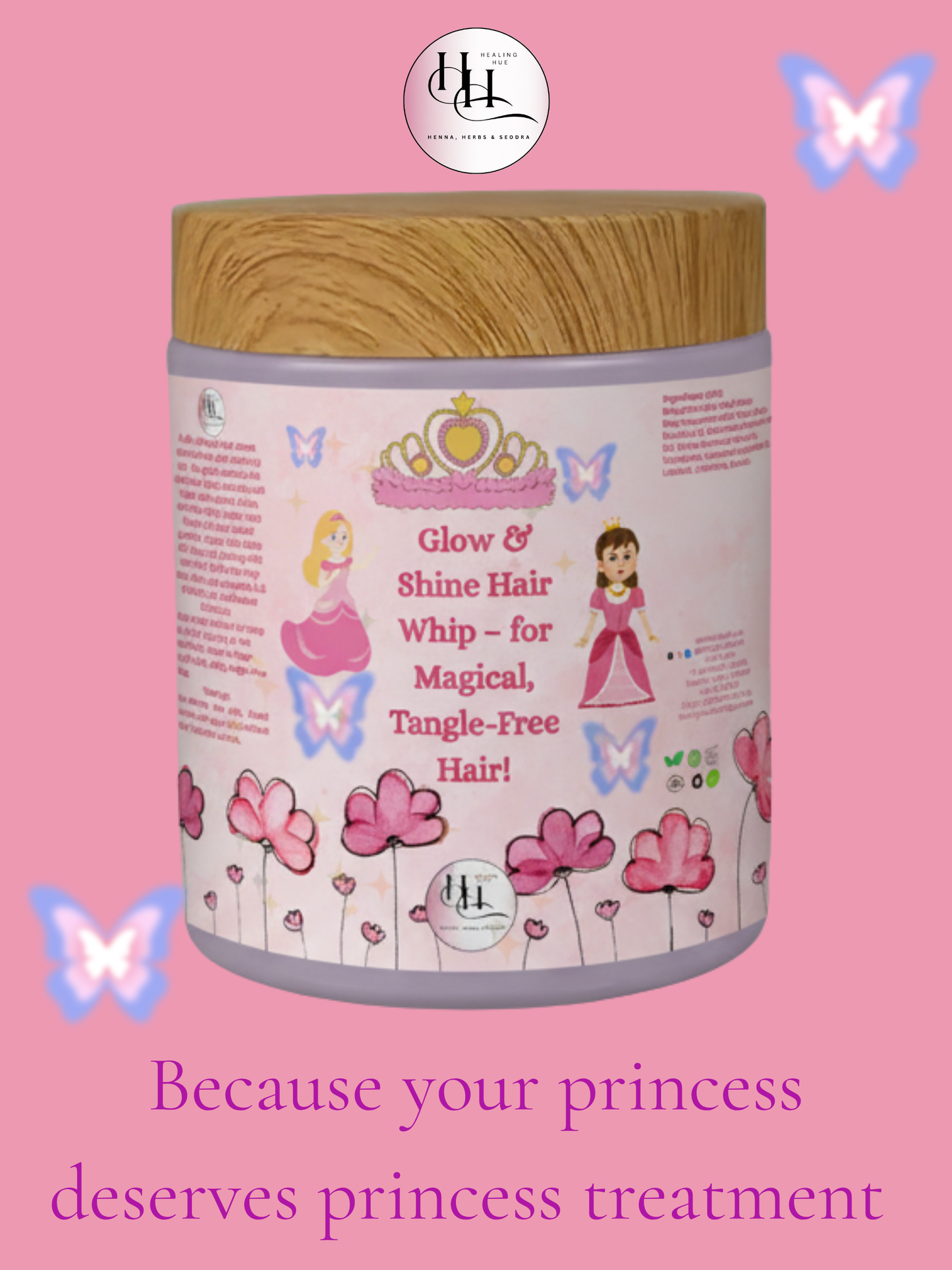 Glow & Shine Whip- for magical, tangle-free hair.