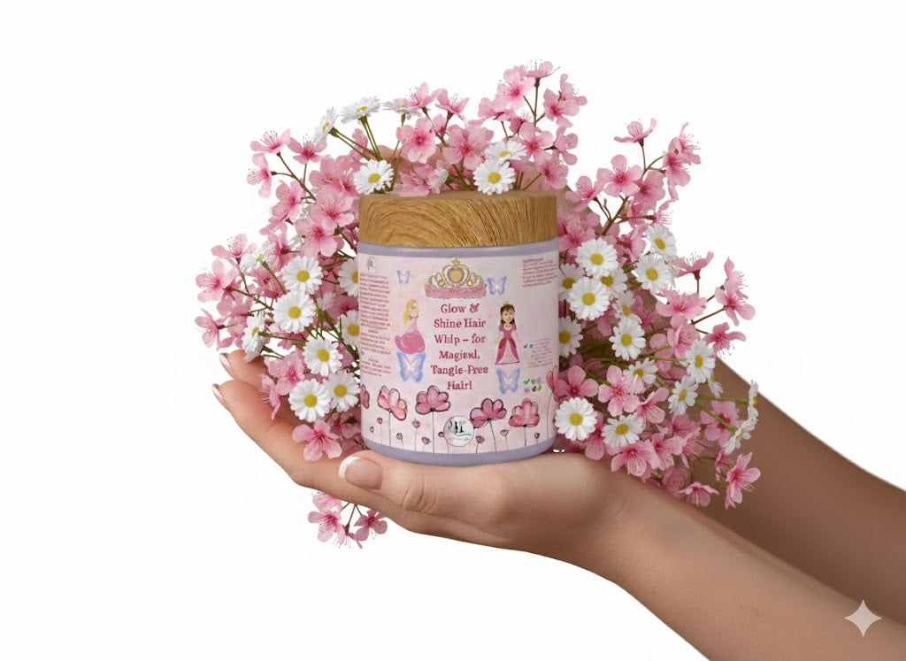 Glow & Shine Whip- for magical, tangle-free hair.